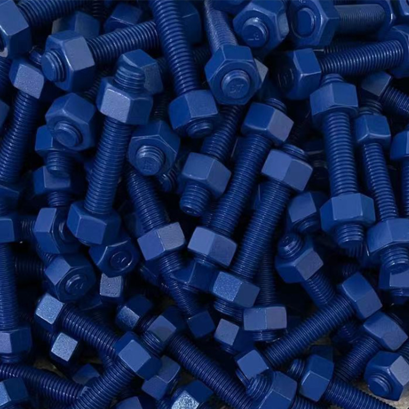 Teflon Blue Stud Bolts Marine Anti-korrosion Specialanvändning