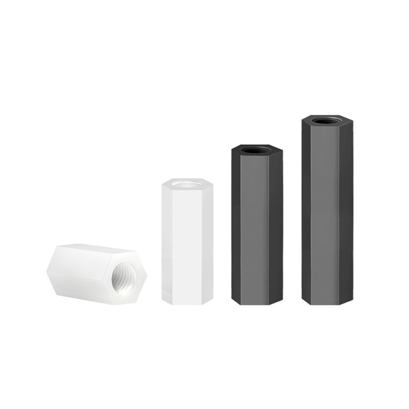 Nylonkolonnisoleringskolonn Hexagonal nylonmutter elektriska tillbehör