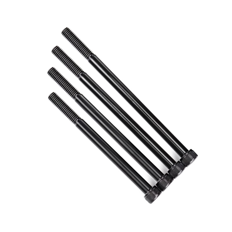 Svart halvtråd hexagon-sockelskruv