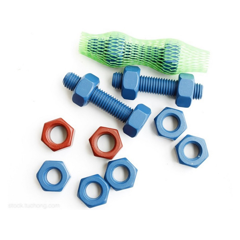 Teflon Blue Stud Bolts Marine Anti-korrosion Specialanvändning