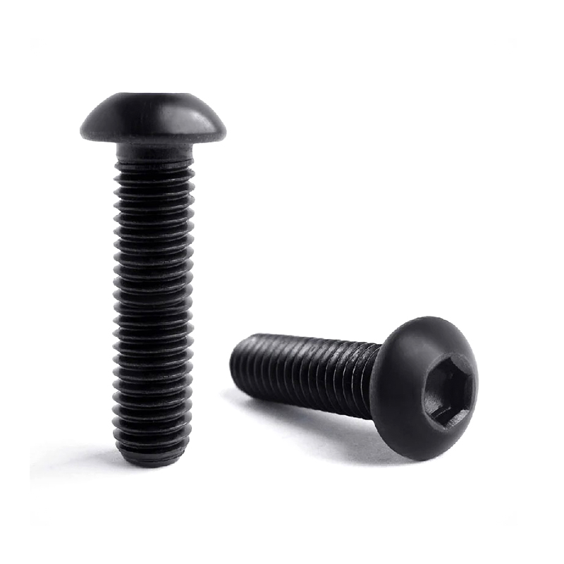 Förzinkat kolstål sexkantsbult med knapphuvud